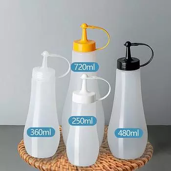 4 емкости Бутылочки для приправ Приправы Острые соусы Бутылки для оливкового масла Кетчуп Горчица Диспенсеры Контейнер Кухонные гаджеты