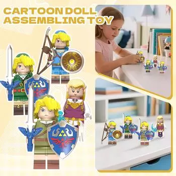 4 фигурки из строительных блоков для детей - лучшие подарки для детей One Size