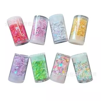 4 г молочных звезд и лунных блесток в бутылках для самостоятельного украшения ногтей five-pointed star оранжевый