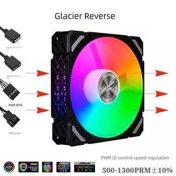 4 Generation 5v3 Pin Shengguang Synchronous PWM Temperature Control Chassis Glacier Black Reverse