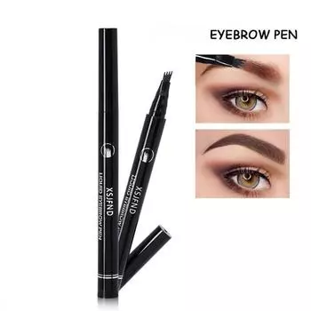 4 головки для макияжа, матовый карандаш для бровей, водостойкая ручка для татуировки чёрный