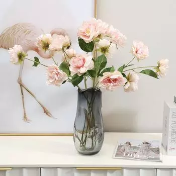 4 головки пиона цветок имитация домашнего украшения гостиной искусственный цветок интерьер декорация дорожка 73cm белый