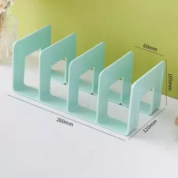4 Grid Desktop Bookends Bookshelf Desk File Sorter Book Holder Divider Book Stand Book Storage