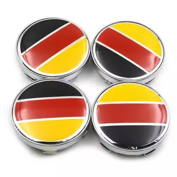 4 х 60 мм колпаки ступиц колес автомобиля с флагом Германии