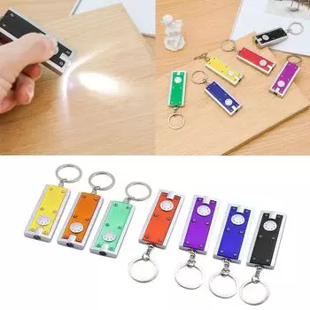 4-х элементный мини-брелок со светодиодными лампами, брелок-фонарик разных цветов, маленький яркий фонарик, брелок-фонарик, факелы