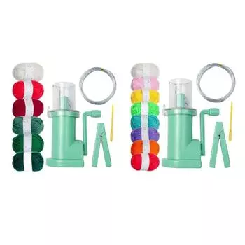 4-х игольная ручная вязальная машина, для самостоятельного изготовления браслета, вязаного поделок, рождественского подарочного мешка, вязальная машина включает пряжу X3UC