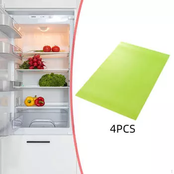 4-х компонентные коврики для холодильника кухонные гаджеты аксессуары без скользящих подкладок зелёный