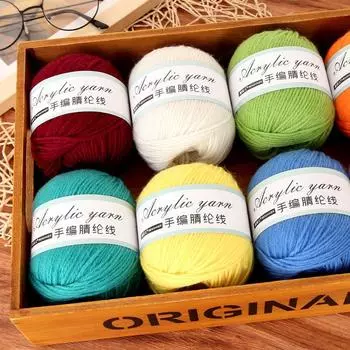 4-х ниточная пряжа из полиакрилонитрильного волокна для ручного вязания, пряжа для вязания крючком, шарф, линейка, аксессуары для ручного шитья