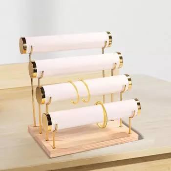 4-х уровневая стойка для браслетов и ювелирных изделий белый