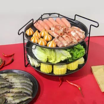 4-х уровневая стойка для пиццы для использования в духовке и на витрине High temperature