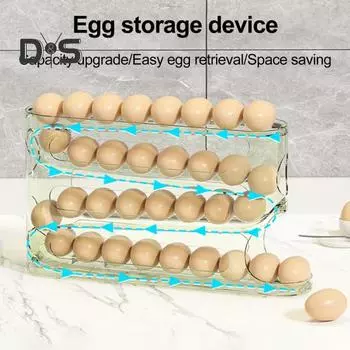 4-х уровневый держатель для яиц в холодильнике, автоматический дозатор для яиц для пищевых продуктов, большая емкость для хранения яиц в холодильнике светло-зеленый