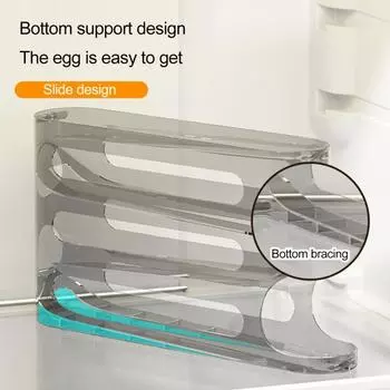 4-х уровневый холодильник держатель для яиц пищевой автоматический вращающийся дозатор яиц светло-зеленый