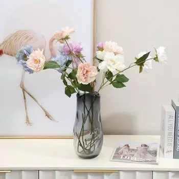 4 головки пиона цветок имитация букета свадебный набор реквизит украшение для дома гостиная украшение из искусственных цветов 73cm белый