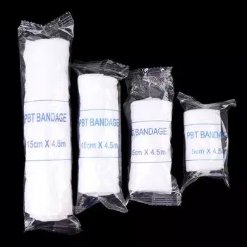 4 хлопчатобумажных эластичных бинта для неотложной медицинской помощи. 10cm*4.5m