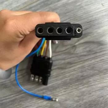 4-ходовой в 5-ходовой плоский адаптер для прицепа, многоцелевой всепогодный плоский адаптер для прицепа, черный жгут проводов для прицепа