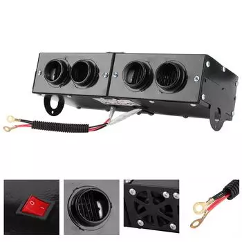 4-отверстие для обогрева автомобиля, автомобильный обогреватель, автомобильный обогреватель, автомобильный обогреватель, автоматический обогреватель с 4 отверстиями, 12 В, обогреватель, обогреватель, 800 Вт чёрный