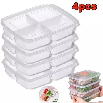 4 Холодильника Хранения Упакованные Продукты Хрустящие Пищевой Класс Герметичные Продукты Замороженное Мясо Четырехсекционное Холодильное Хранение