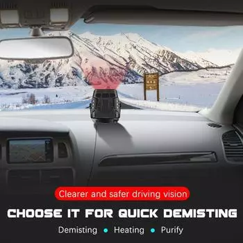 4 IN 1 Car Heater 12V/24V Electric Cooling Heating Fan Portable Electric Dryer Windshield Demister Defroster Fan Car Ornaments