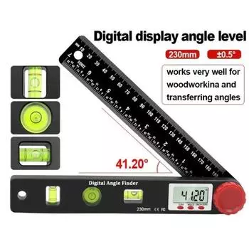 4-In-1 Digital Angle Finder Digital Protractor Multifunction Level Ruler Angle Measuring Tool With Horizontal Vertical Bubble чёрный