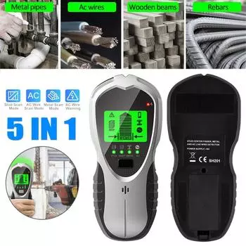 4 в 1 ЖК-искатель стоек, датчик труб, детектор металлической проволоки, электрический настенный сканер