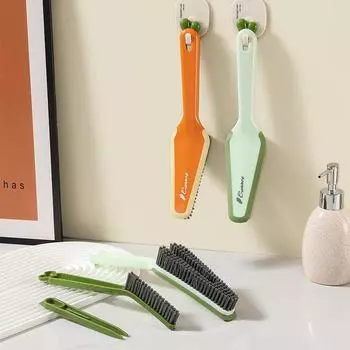 4-в-1 многоцелевая щетка для чистки ванной комнаты, кухни, щетка для чистки стен, трещин и полов в доме зелёный