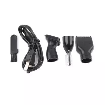 4 In 1 Rechargeable Men Nose Ear Temple Hair Trimmer Beard Shaver Clipper Grooming Kit US Plug