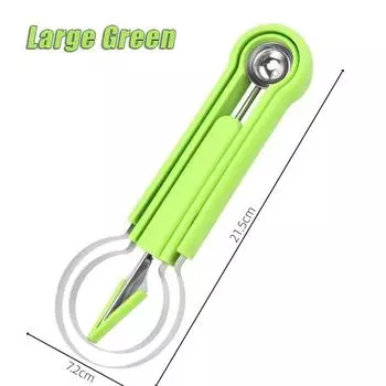4 In 1 Stainless Steel Fruit Tool Set Melon Ball Spoon Set Knife Shape Set Fruit Carving Knife Cutter Watermelon Slicer Kitchen Accessories AVE