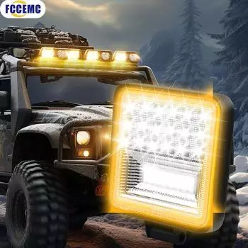 4 Inch 126W Square Car Led Work Light Off Road Work Lamp Super Bright Outdoor Driving Light Waterproof Spot Light For Trucks ATV