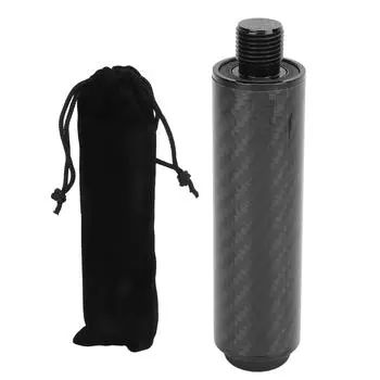 4 Inch Billiard Pool Cue Extension Carbon Fiber Cue Extender Accessories with Rubber Bumper