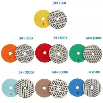 4 inch Diamond Dry Polishing Pad Flexible Sanding Disc For Granite Marble