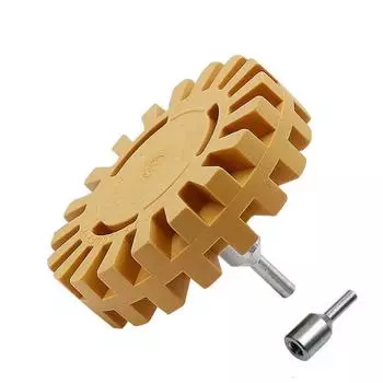 4 Inch Glue Removal Plate Gear Shaped Decal Eraser Wheel Car Pneumatic Wheel Car Sticker Remover 4in Thick 20mm
