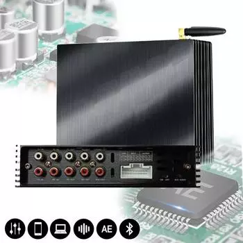 4-канальный вход 6-канальный выход Автомобильный цифровой DSP-процессор Усилитель Bluetooth 5.0 с жгутом проводов