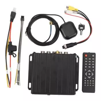 4-канальный видеоразветвитель DC12V 24V 1080P GPS Воспроизведение дорожки Парковочная камера Блок управления видео No Memory Card