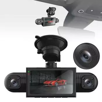 4-канальный видеорегистратор с ночным видением, мониторинг парковки, покрытие 360 градусов, простота установки