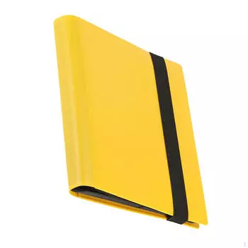 4 кармана для хранения коллекционных карточек, держатель для 160 карточек, защитные чехлы, застежка-лента жёлтый