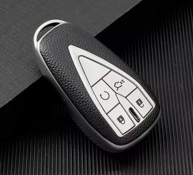 4 кнопки для Changan CS35 PLUS CS55 PLUS CS75 PLUS 2019 TPU автомобильный ключ дистанционного брелока чехол держатель брелока аксессуары для ключа серебряный