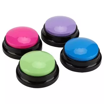 4 кнопки для записи голоса, дрессировки собак, говорящая собака, набор на 30 секунд, запись и воспроизведение звука ответа собаки для домашних животных, кнопки, кнопки,