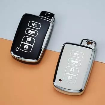 4 кнопки, новый чехол для дистанционного ключа из ТПУ для автомобиля, брелок для Toyota Corolla Camry RAV4 Highlander Auris CHR Avalon Land Cruiser, держатель Key Case белый