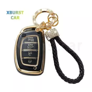 4 кнопки TPU Auto Shell для Hyundai Tucson Santa Fe Rena Sonata Elantra Creta Ix35 Ix45 I10 I30 I40 автомобильный смарт-ключ чехол крышка
