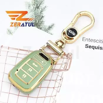 4 кнопки TPU автомобильный пульт дистанционного ключа чехол брелок чехол держатель бирки для Honda Accord CIVIC CRV Jazz HR-V HRV Keyless Protector