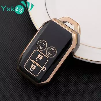 4 кнопки ТПУ чехол для ключа автомобиля защитный чехол для Suzuki Ignis Swift Embona XL7 2017-2021 дистанционный брелок авто аксессуар чёрный
