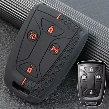 4-кнопочный силиконовый чехол для ключей, держатель для грузовика Saab DC13 143 148 141 4X2 6X2R GRS905 RSGP series Scania 1995 чёрный