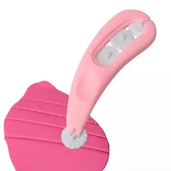 4 колеса, резак для тиснения помадкой, нож для вышивания глазурью, сахарная паста, тиснение, форма для украшения торта, кондитерские инструменты розовый