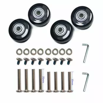 4-колесные бесшумные ролики серии, комплект для замены колес, сумка для ремонта шин, любые колесные ролики для самостоятельного ремонта 43 x 6 x 18 мм