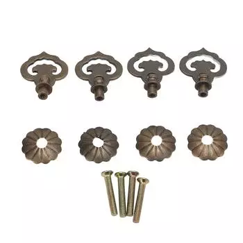 4 комплекта антикварных ручек для шкафа бронзового цвета в форме благоприятных облаков в винтажном стиле, декоративные, своими руками
