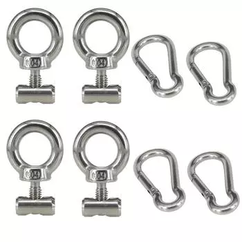 4 комплекта болтов M4 для крепления на гусеничном ходу, рым-болты с пружинным крюком, крепление для байдарочного трека из нержавеющей стали, проушина для крепления тросов