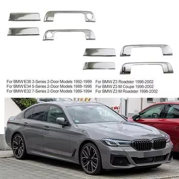 4 комплекта, хромированная накладка на ручку боковой двери для BMW E36 3-Series Z3 M COUPE ROADSTER, накладка на наружную дверную ручку
