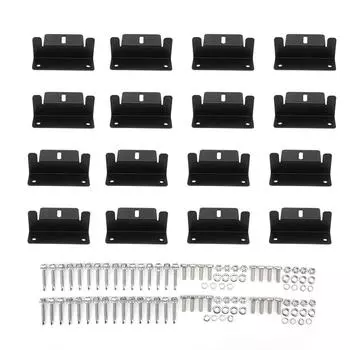 4 комплекта кронштейнов для крепления солнечных панелей, алюминиевые Z-образные кронштейны для солнечных панелей, черные для автодомов, лодок, автодомов