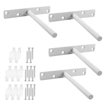4 комплекта кронштейнов для полок - простые в установке и красивые кронштейны и опоры для полок, износостойкие
