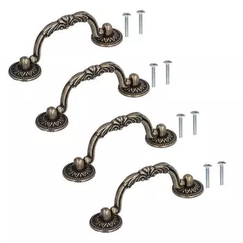 4 комплекта современной антикварной ручки для шкафа с винтовой бронзовой ручкой для раздвижной двери для шкафа для обуви